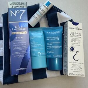 Ultimate Hydrating & Resurfacing 5-Piece Set  Clarins, La Roche Posay, No7